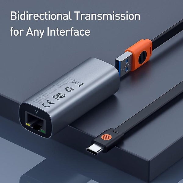 USB Ethernet Adapter Two-in-One USB Type-C NIC to Hub Carousel 1