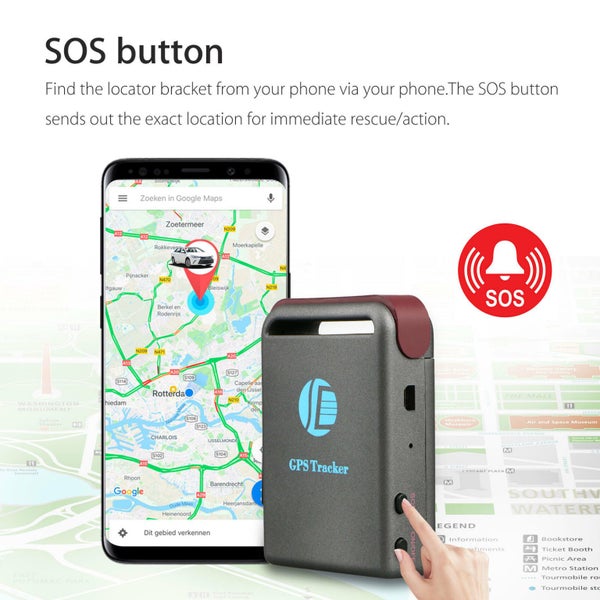 Magnetic Mini Car GPS Tracker Real Time Tracking Locator Device Voice Record SOS Carousel 2