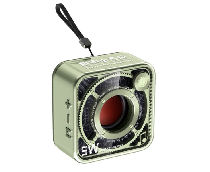 Transparent Stereo Sound Speaker Bluetooth Wireless Audio Player Speaker (Blue) Carousel 1