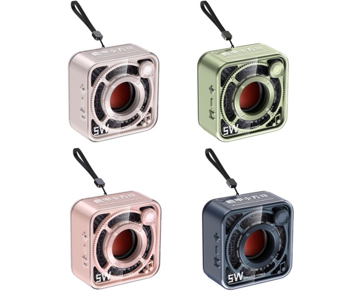 Transparent Stereo Sound Speaker Bluetooth Wireless Audio Player Speaker (Blue) Carousel 2