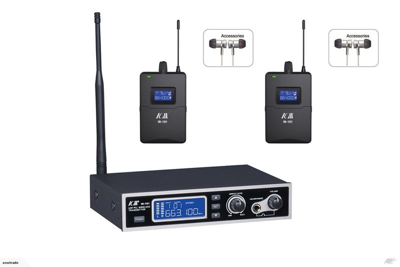 ICM IN-101 Wireless In-Ear Monitor System (MC20) w 2 bodypack receiver628632351304981111