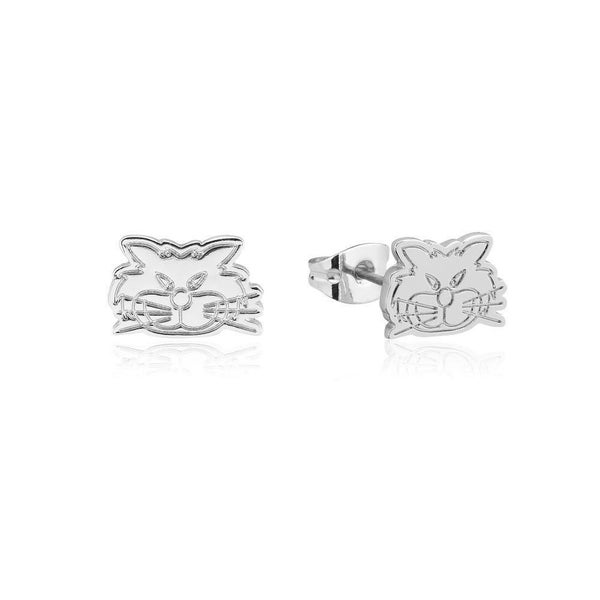 Disney Couture Kingdom - Cinderella - Lucifer Stud Earrings White Gold Carousel 1
