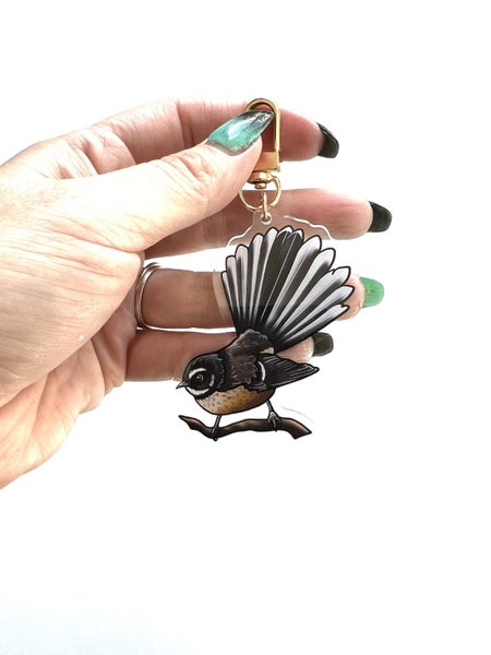 ACRYLIC CHARM ~ Fantail/Piwakawaka Carousel 1