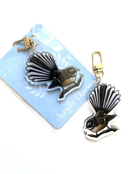 ACRYLIC CHARM ~ Fantail/Piwakawaka Carousel 2