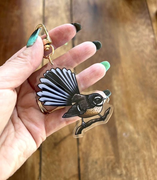 ACRYLIC CHARM ~ Fantail/Piwakawaka Carousel 5
