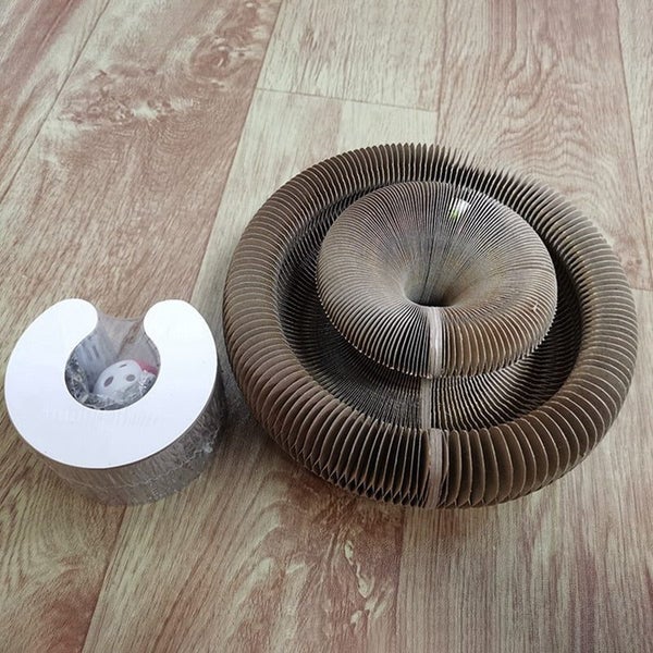 Magic Organ Cat Scratching Board Toy with Bell Grinding Claw Frame Organ Carousel 6