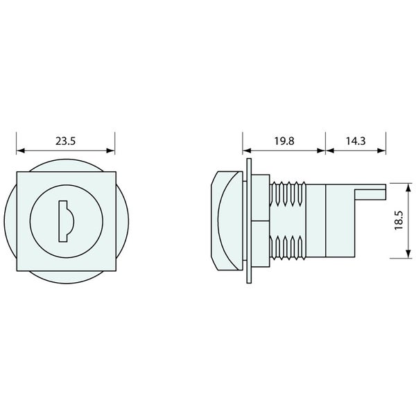 DROP T LATCH SQUARE FACE REPLACEMENT CAM LOCK AND CAM BAR FOR TRAILER LATCH Carousel 2