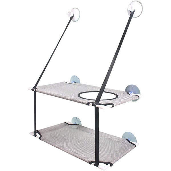 Cat Hammock Suction Cup Double Layer Cat Window Perch Hammock Carousel 1