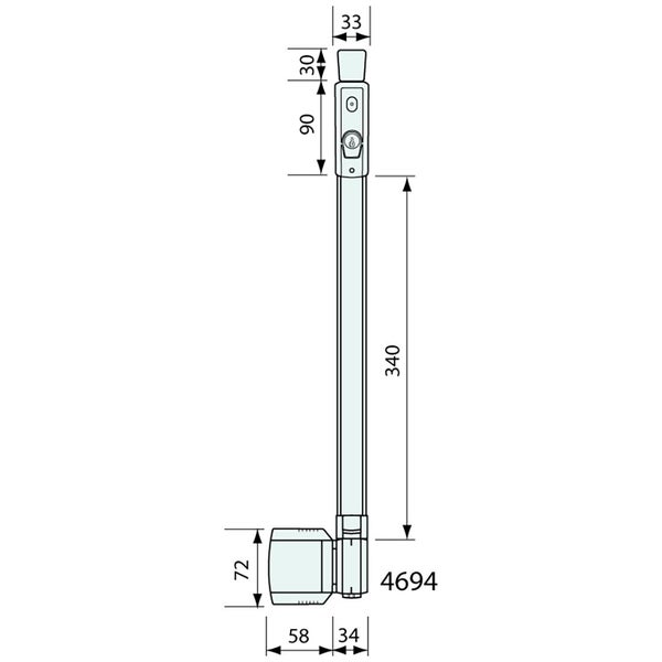 POOL LATCH BLACK 515MM Carousel 2