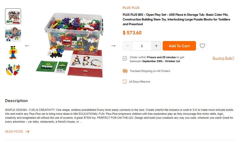 Plus plus 600 piece Interlocking Play Set RRP $573 Carousel 2
