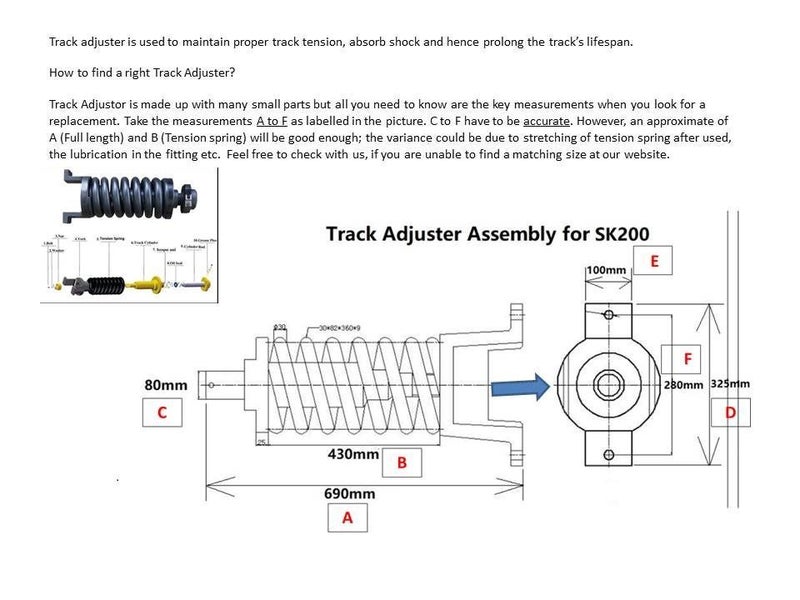 Track Adjuster for CAT E307 part no: 130-9288 Carousel 2