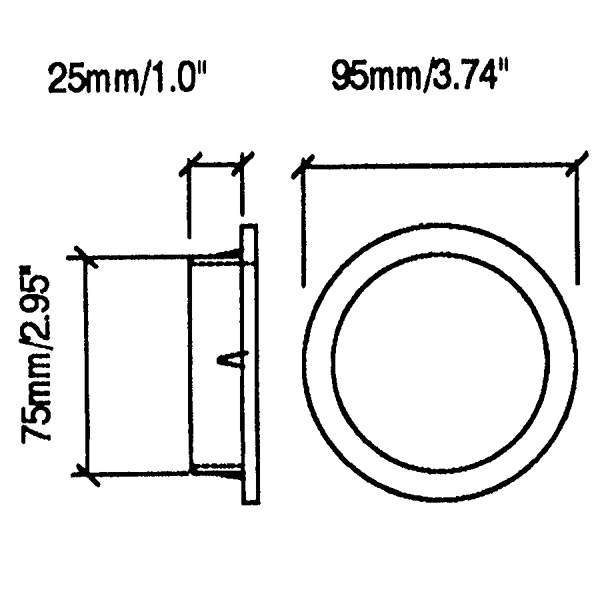 Penn Elcom - M1533 - Speaker Cabinet Port Trim 75mm Carousel 2