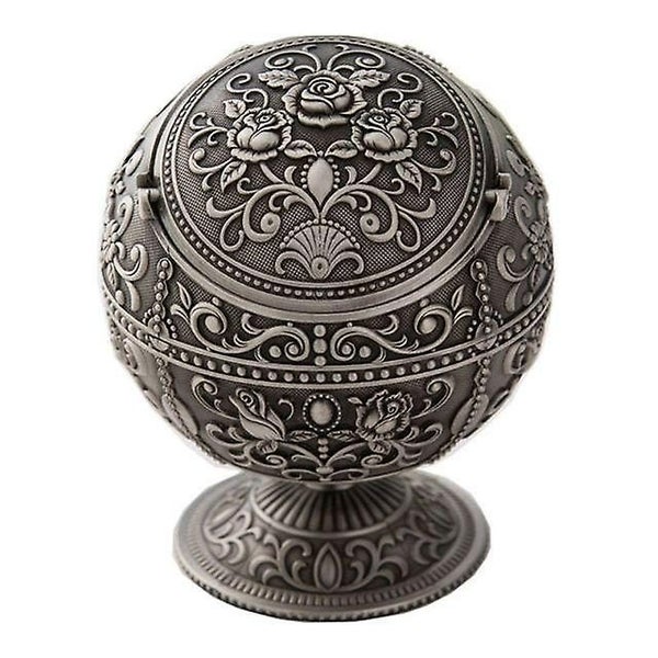 Windproof Ashtray With Lids Metal Vintage Cigarettes Ashtray For Outdoor Indoor Carousel 1