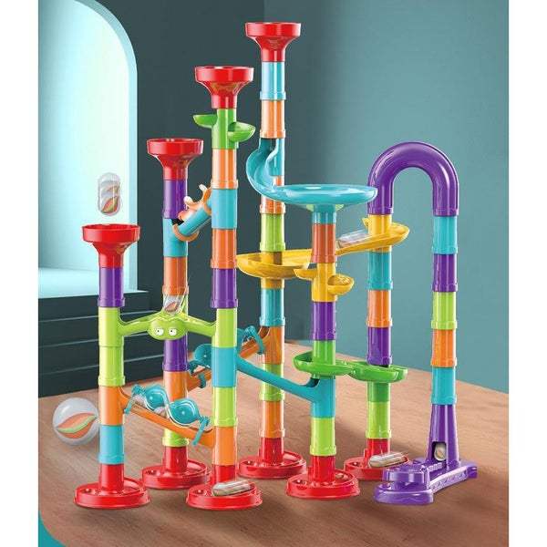 197Pcs Piece DIY Marble Run Race Set Carousel 1