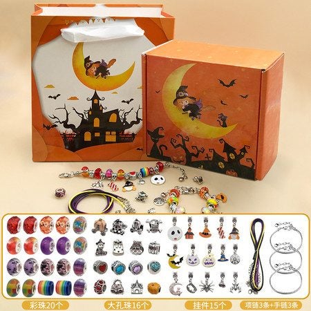 Halloween kids DIY Bead Jewelry Gift Box Bracelet Crystal Bracelet Set. Carousel 2