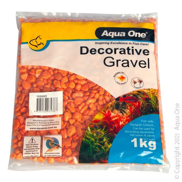 Gravel Fire Orange 1 kg (7mm) Carousel 1