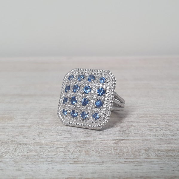 Sapphire Ring (1.75 and 0.65 carats) Blue and White Carousel 1
