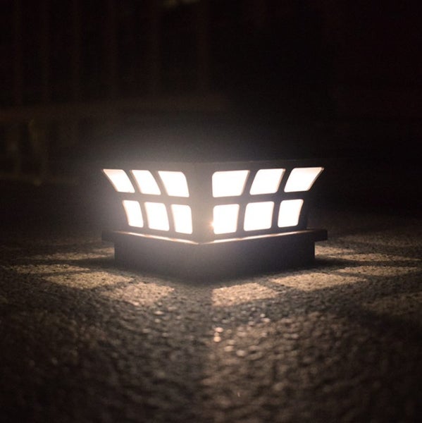 Fence Post Cap Solar Lights Outdoor Lamp Warm White 2004030 Carousel 1