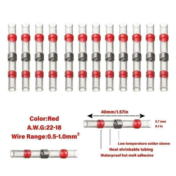 300pcs Solder Seal Sleeve Heat Shrink Butt Wire Connectors Terminals 3646302 Carousel 2