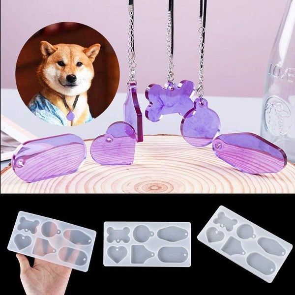 Dog Tag Resin Moulds Silicone Keychain Molds I1031WT0 Carousel 1