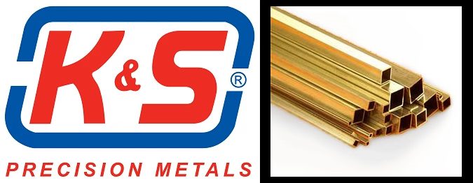 K&S 8153 Square Brass Tube 3/16 SQ x 0.014 x 12" - 1 Length Carousel 1
