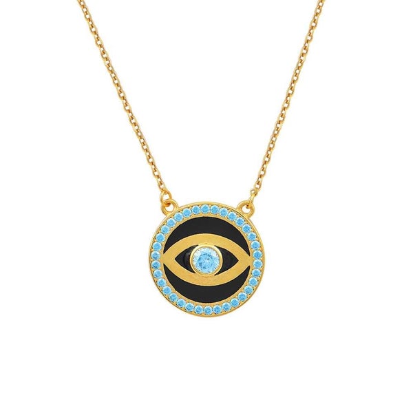 Marianna Lemos Blue Eye Enamel Necklace Carousel 1