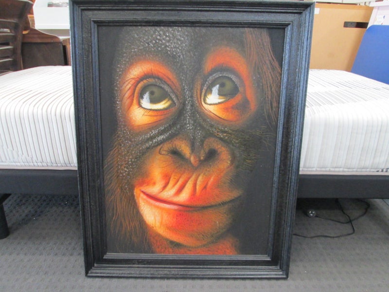 Original Framed Monkey on Canvas Carousel 1