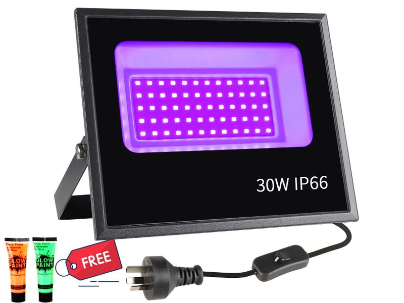 30W LED Black Lights,Blacklight Flood Light with Plug Outdoor629888600226581126