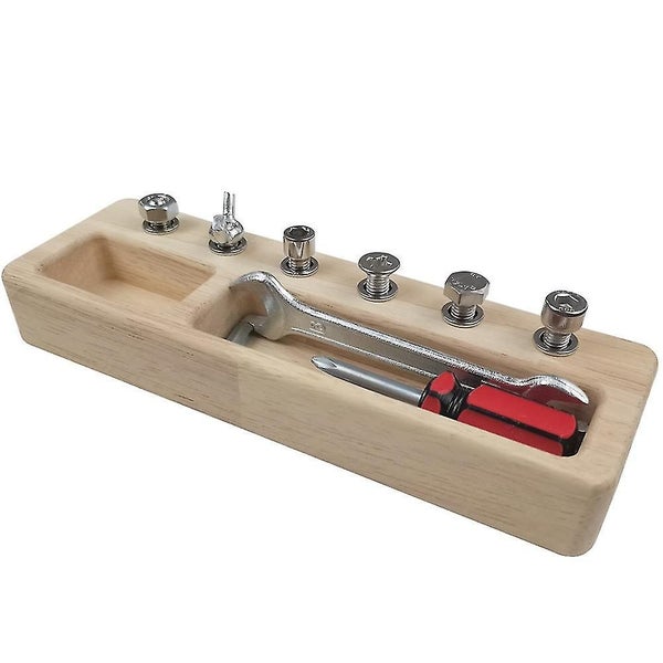 Montessori Educational Wooden Toys For 3 Year Children Screw Bolt Set Preschool Carousel 1