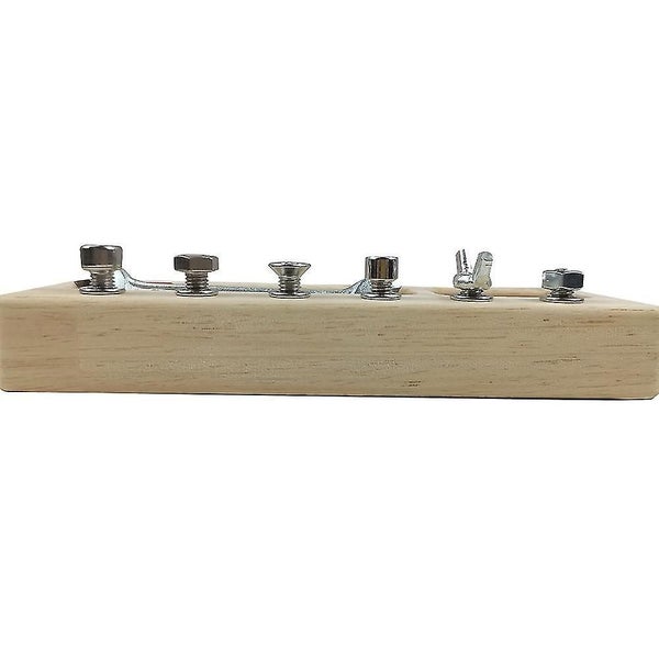 Montessori Educational Wooden Toys For 3 Year Children Screw Bolt Set Preschool Carousel 2