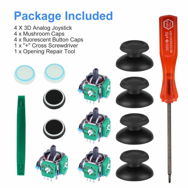 PS4/Slim/Pro Controller Analog Thumb Joystick Repair Tools Kit Carousel 9