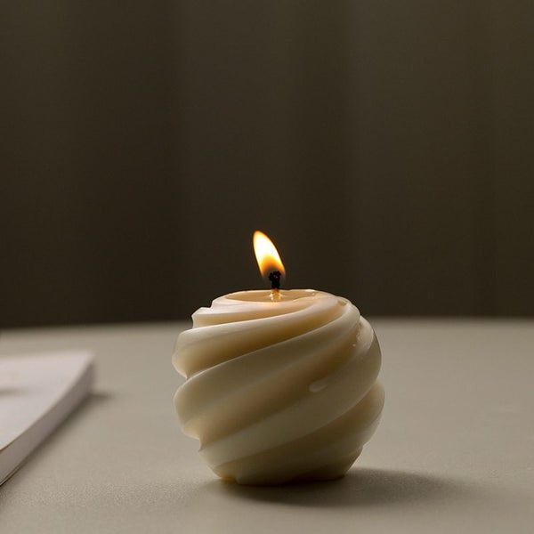 Silicone Mold for Resin Candle Mold, 3D Candle Soap Mold - Small Screw Ball Carousel 7