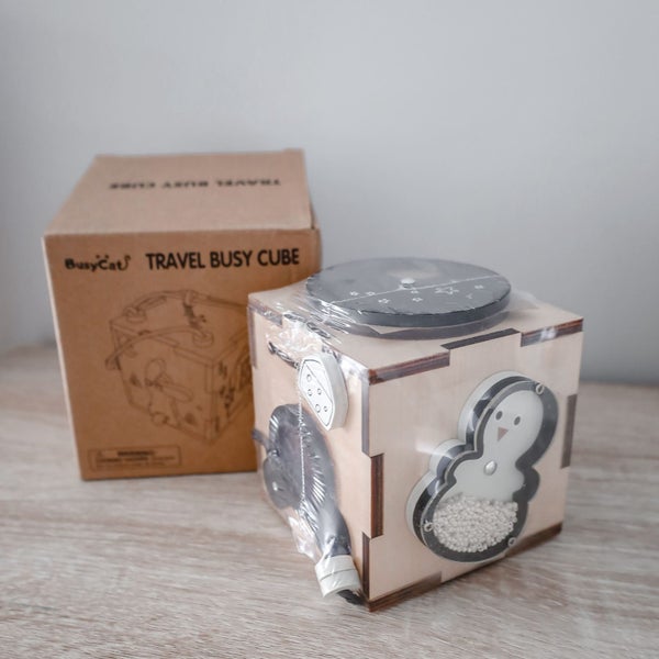 6 Sided Travel Wooden Toy Busy Cube Carousel 2