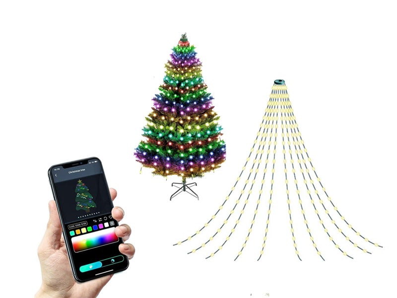 App Controlled 200 LEDs Christmas Lights Xmas Color Changing String Light Carousel 1