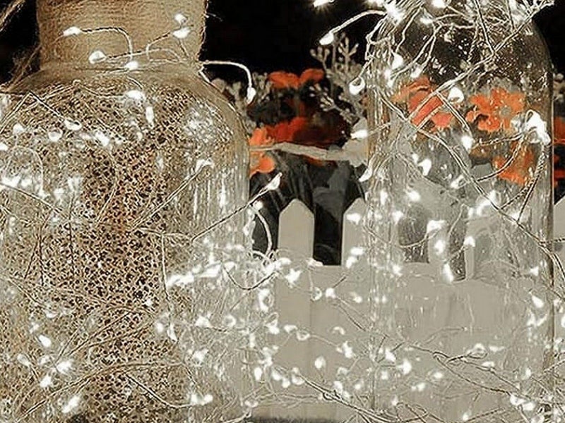 Christmas Star String 100 Lights 8 Modes LED Lights White Carousel 5