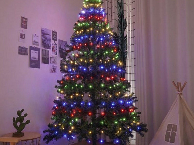 Christmas Tree String Lights Waterfall LED Lights Xmas Decorations Multicolor Carousel 1