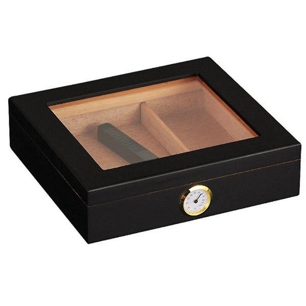 Humidor Handmade Wooden Humidor Tabletop with Hygrometer and Humidifier Carousel 1