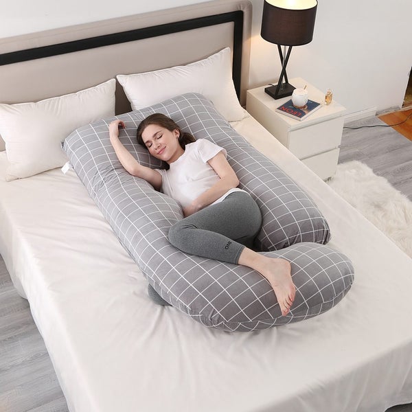 Pregnancy Pillows U-Shape Full Body Pillow-Plaid Carousel 1