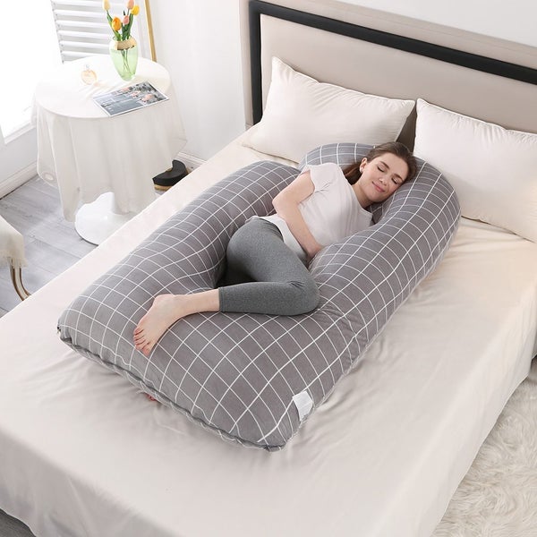 Pregnancy Pillows U-Shape Full Body Pillow-Plaid Carousel 10