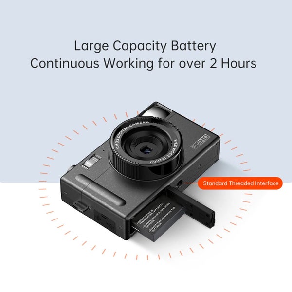 1080P Compact Digital Camera Video Camcorder 48MP 3.0 Inch TFT LCD Screen Carousel 12