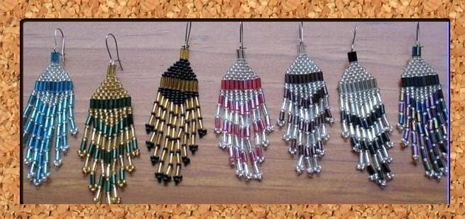 1 Pair Handmade Glass Bead Earrings. Carousel 1
