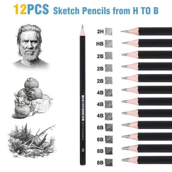 22Pcs Professional Drawing Artist Kit Set Pencils Sketch Charcoal Art Tools Kids64226465241473114