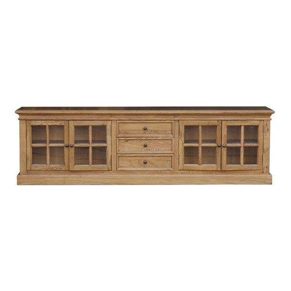 TV UNIT W/ 4 Doors 3 Drawers - OAK (200cm x 58cm) Carousel 1