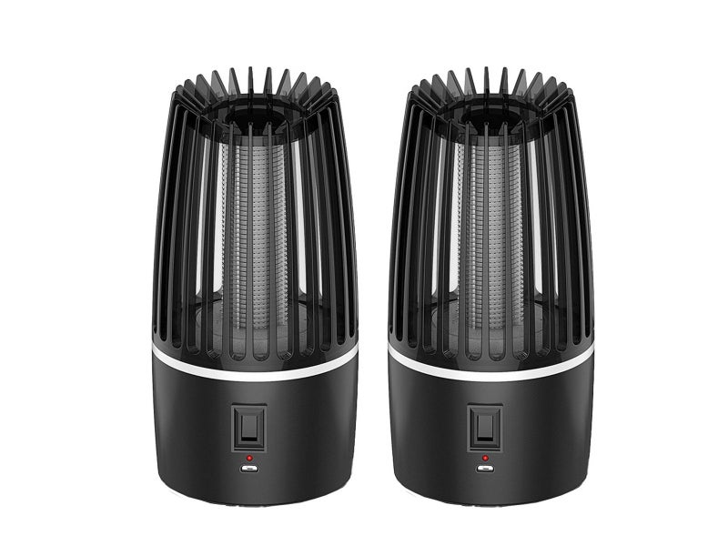 2x Electric Mosquito Killer Lamp USB Rechargeable Electric Repellent Carousel 1
