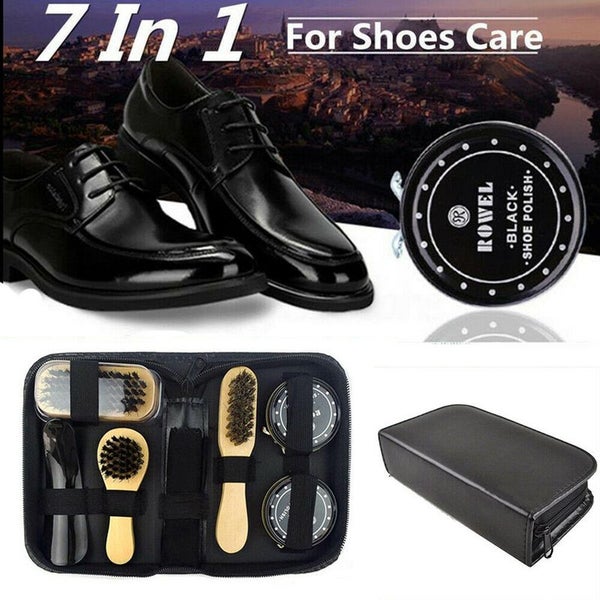 8pcs Shoe Cleaning Polish Care Kit Polish Brush Set I0524BK0 Carousel 1