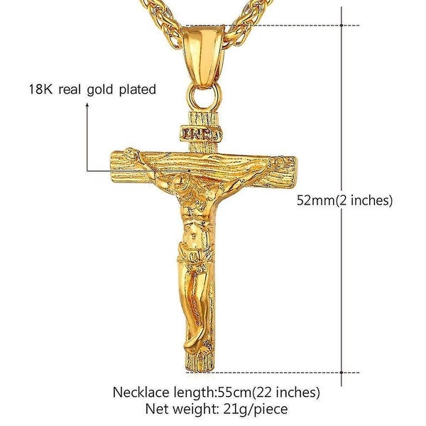 U7 Crucifix Necklace-Gold Carousel 5