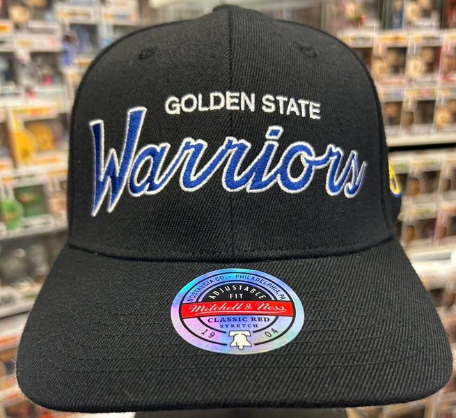 Golden State Warriors Script Mitchell & Ness Black NBA Snapback Hat Carousel 1