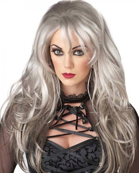 Fallen Angel Long Grey Wig Carousel 1