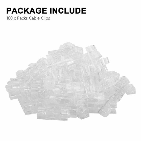 Cable Clips Self-Adhesive Tie Cord Management Wire Holder Organizer Clamp 100Pcs Carousel 9