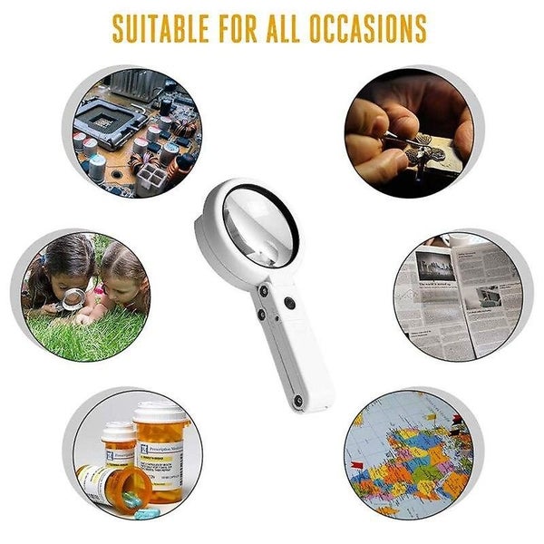 A magnifying glass, folding large glass with 8 LED lights Carousel 5